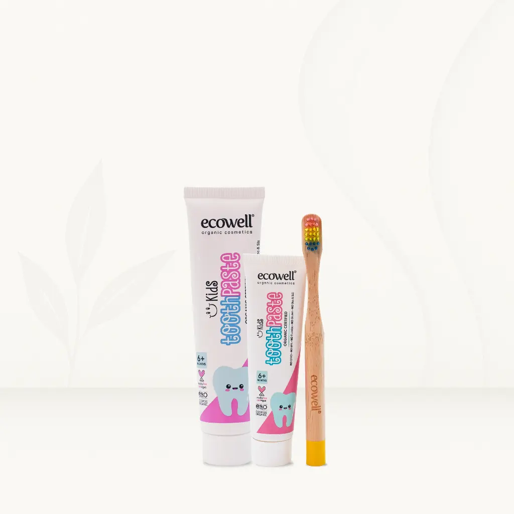 Toothpaste + Travel size + Bamboo Toothbrush