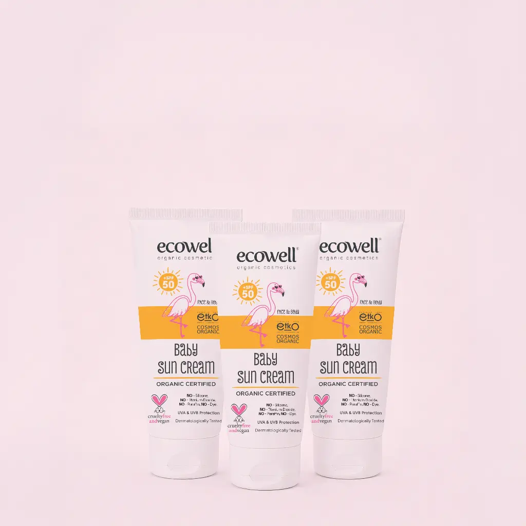 عدد 3 × كريم حماية من الشمس عضوي للأطفال SPF 50 (110 جرام)